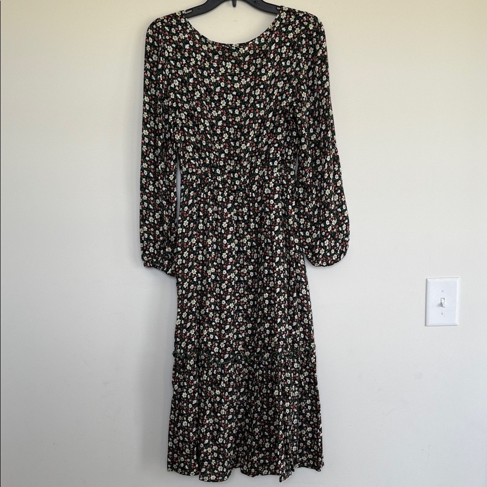 Sunday Black Floral Long Sleeve Dress - Picture 7 of 8